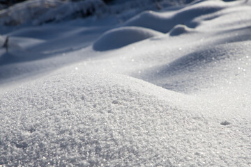 magical winter landscape with snowy fir trees