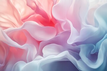 Obraz premium Soft Pastel Fabric Draped in Gentle Waves