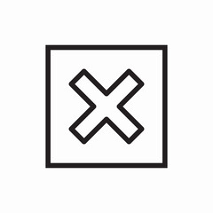 Obraz premium cross X icon sign vector