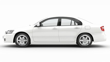 Naklejka premium Isolated white car door on a white background with a precise clip path for enhanced clarity