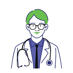 Fototapeta premium a line drawing of a doctor or a medical professional.