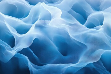 Obraz premium Abstract Blue Fabric Waves Flowing Gently
