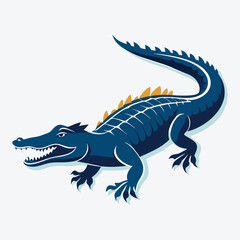 Obraz premium Alligator vector White background illustration Generative Ai
