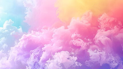 Fototapeta premium abstract happy holi colorful background silhouette man colored fog