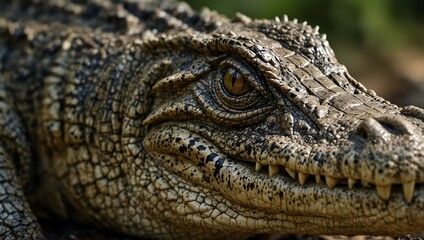 Obraz premium Portrait of a crocodile.