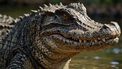 Fototapeta premium Portrait of a crocodile.