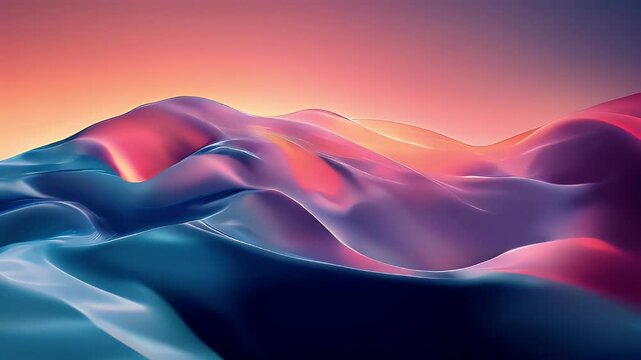Fond abstrait avec vagues d&eacute;grad&eacute;es et formes fluides color&eacute;es