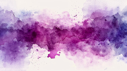 Obraz premium Abstract Purple Watercolor Splash Background Texture Design: Purple watercolor splash background.