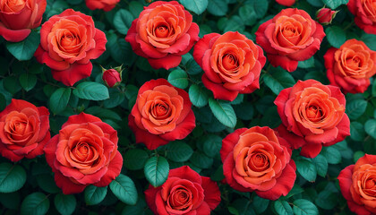 Naklejka premium backdrop of roses greeting card