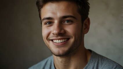 Fototapeta premium Portrait of a smiling young man.