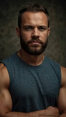 Fototapeta premium Portrait of a strong man.