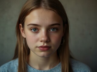 Fototapeta premium Portrait of a teenage girl.