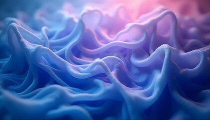 Obraz premium Abstract swirling blue and purple fabric or liquid with flowing and organic shapes, highlighting the colors against a dark background