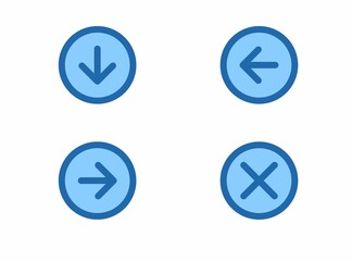 buttons for direction arrows