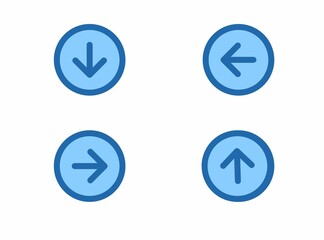 Button of arrows 