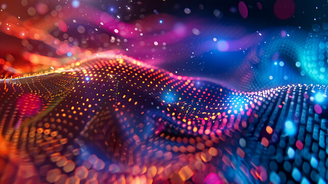 abstract sparkle hologram colorful background futuristic technology ai generated
