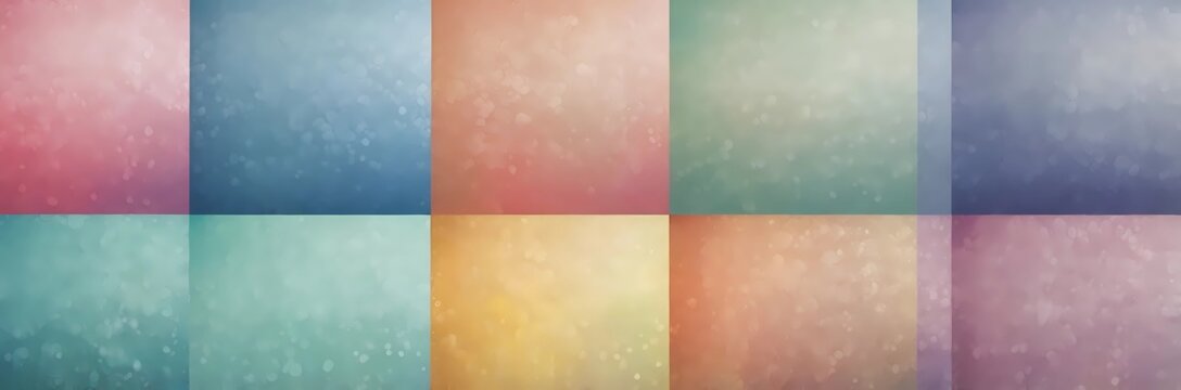 Colorful gradient pastel painting with many squires