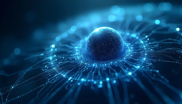 Close up of a sphere with spiral design, smooth 3D illustration, white biomechanical details, spiral with glowing numerical lines