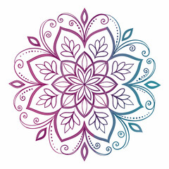abstract mandala design with ombre colors.