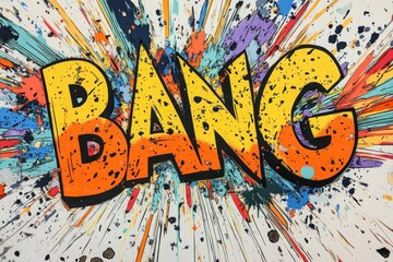 Obraz premium Colorful Bang Explosion Abstract Art Painting
