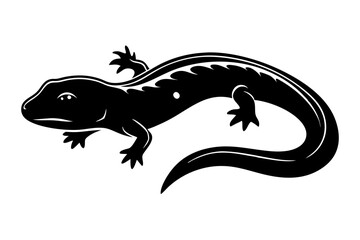 Naklejka premium salamander line art silhouette vector illustration