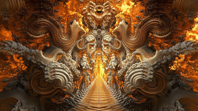 hypnotic abstract trippy fractals