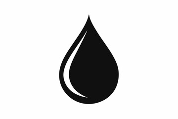 water drop line art silhouette vector illustration