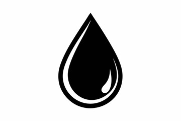 water drop line art silhouette vector illustration