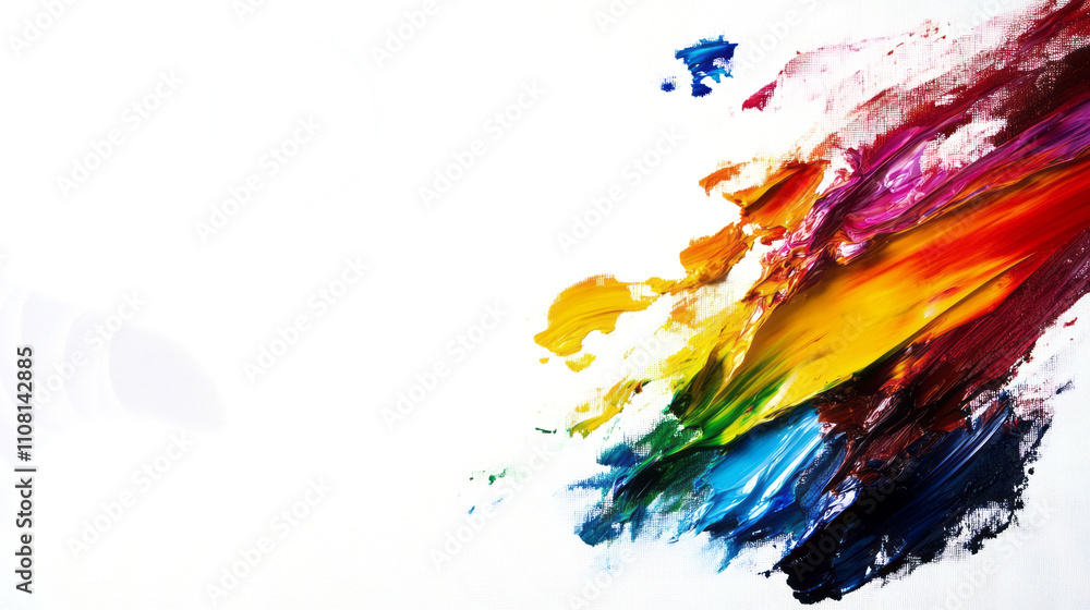 Poster create splashes of paint on a transparent background