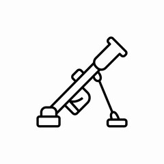 mortar weapon icon sign vector
