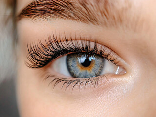 Obraz premium Detailed close-up of a human eye with striking colors