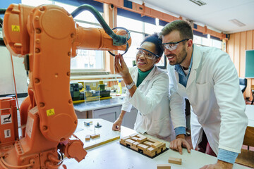 Diverse Engineers Programming Automation Robotics