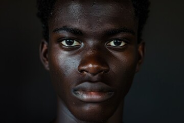 Obraz premium Portrait of young African American man representing people and ethnicity.