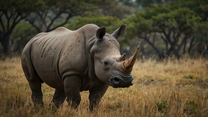 Fototapeta premium Rhino in the wild.
