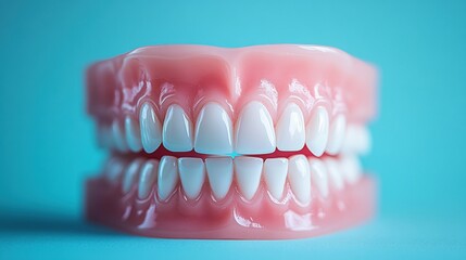 Obraz premium Realistic Dental Model Demonstrating Healthy Human Teeth Structure