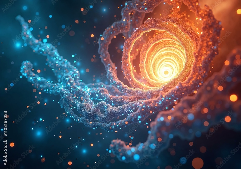 Poster abstract fluid motion with swirling iridescent colors and ethereal patterns creating a mystical dime