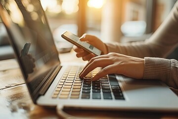 Securely transferring money online using a 2-factor authentication app on both your laptop and phone