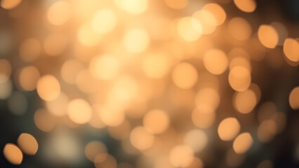 Obraz premium A light bokeh effect with subtle sparkle in champagne tones, perfect for a festive mood