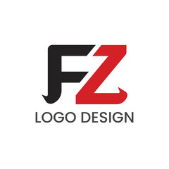 Obraz premium Modern FZ Logo Design Template