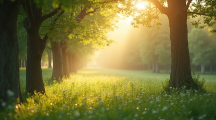 Fototapeta premium serene landscape depicting a peaceful nature scene, symbolizing mental health awareness, ideal for promoting mental well-being