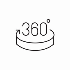 360 degrees icon sign vector