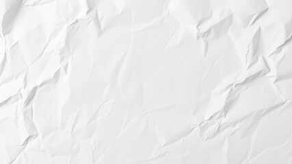 Obraz premium Crumpled white paper with soft shadows, creased, crumpled, texture