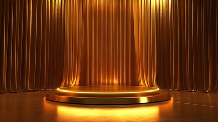 Elegant podium Stage Background with Modern Design and Dynamic Lighting Effects- Generative Ai