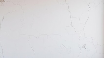 Fototapeta premium Subtle rough texture of white plaster wall with slight cracks and imperfections, neutral, home, texture