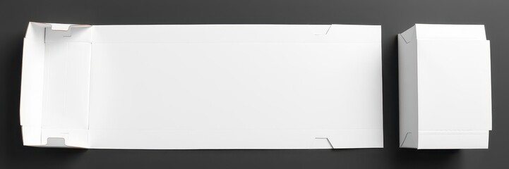 White clear folding carton box with diecut design for packaging, folding, box