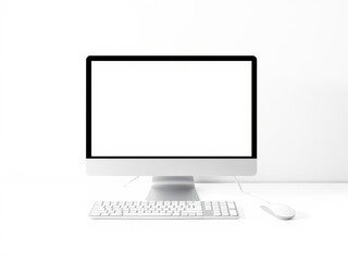 Fototapeta premium Clean and modern desktop workspace setup with stylish and minimalistic UI design, desktop, kit