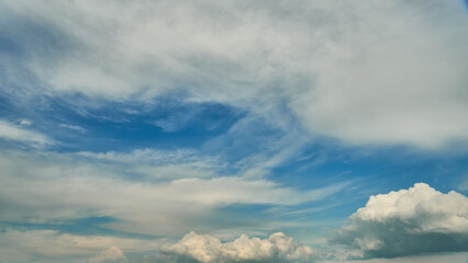 A terrible black cloud hangs in the sky before the rain. Bad weather. Hurricane and thunder over the city. Climate change and natural disasters. Bad mood and despondency.