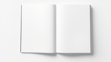 Fototapeta premium Open brochure mockup with a clear background, perfect for showcasing designs or artwork, design, blank