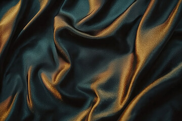 Obraz premium Elegant dark satin fabric with luxurious glossy texture, perfect for design backgrounds, fashion mockups, or sophisticated event themes