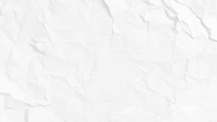 Naklejka premium Crumpled white paper with sharp creases and wrinkles, contrasting light and shadows, object, background